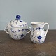 Bing & Grøndahl. Mussel painted Sugar bowl no 302 (Large model H. 12 cm) & Cream jug (3 sorting) ...