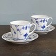 Bing & 
Grøndahl. 
Mussel paint 2 
pcs. Coffee 
cups no. 314A 
and 2 pcs. 
Saucers no. 
113A. All parts 
...