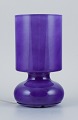 Scandinavian designer, table lamp in purple glass.Late 1900s.Handmade.Dimensions: H 25 x D ...