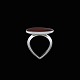 Jytte Kløve. Sterling Silver Ring with Carnelian.Designed and crafted by Jytte Kløve / ...