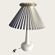 Holmegaard, Le Klint, White table lamp, Model 311, 48cm high (Incl socket), 14cm in diameter, ...