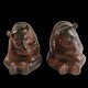 P. Ipsens Enke; 
A pair of 
bookends, mande 
in ceramic. 
Shaped as 
bears. Designed 
by Axel ...