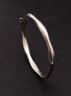 Sterling silver vintage bangle 6.4 x5.5 W. 0.6 cm. from silversmith Jens Aagaard Svendborg ...