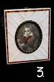 Antique Miniature paintings painted on ivory of Beethoven.Measures: 8.7x7.2cm.