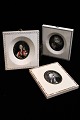 Small antique miniature paintings painted on ivory.No. 4 measures: 10.5x9.4cm.No. 5 ...