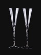 Danish glass 
artist, two 
champagne 
flutes in art 
glass covered 
with silver 
inlays in the 
...