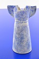 Lisa Larson ceramic figurine vase, blue and white glazed ceramic dress. Vase height 18 cm. ...