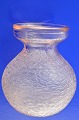 Hyacinth vase of pressed glass, Fyens glassworks. Salmon colored hyacinth glass, Height 11.5 ...