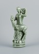 Helge Christoffersen (1925-1965) for Royal Copenhagen, Art Deco sculpture in stoneware of a ...