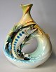 Franz porcelain vase FZ 02669, 20th century China. With trout. Polychrome decorated. Stamped. H ...