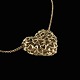 Georg Jensen. 18k Gold 'Artist Heart' Pendant 1998 - Allan Scharff.Designed by Allan Scharff. ...