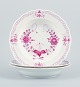 Meissen, 
Germany, Pink 
Indian, a set 
of three deep 
plates.
Hand painted 
in high ...