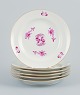 Meissen, 
Germany, Rich 
Court Dragon, a 
set of six 
plates in 
purple with 
gold 
decoration. 
Hand ...