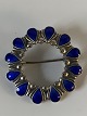 Brooch with enamelStamped 925 SLength 29.64 mm approxNice and well maintained condition