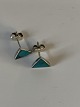 Earrings in silver with turquoiseHeight 1 cm approxNice and well maintained condition