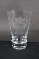 Danish Masonic 
glass Freemason 
beer glass for 
St. Johs. Lodge 
Cimbria in 
Aalborg, 
engraved with 
...
