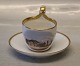 Amalienborg seen from the habor RC Antique Cup 6.3 x 8 cm with high handle 8.5 cm  and saucer 14 ...
