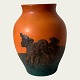 P. Ipsen's 
widow, Vase, 
Calves Motif, 
No. 439, 16 cm 
high, 12 cm 
wide *With some 
wear from use*