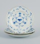 Bing & 
Grøndahl, three 
Butterfly 
porcelain 
plates with 
gold rim.
Mid 20th 
century.
Perfect ...