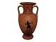 Ipsen art pottery tall amphora vase from around 1880.Decoration number 21.Height 32.0 ...
