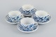 Meissen, Germany. Four Meissen Blue Onion coffee cups with saucers in hand-painted ...