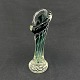 Height 13.5 cm.Beautiful striped orchid vase in green and clear glass from Swedish ...