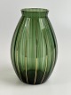 Rare vase from Holmegaard. Green glass vase / flower glass from the Danish glassworks ...