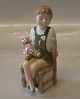 5195 RC Girl with Teddy 12 cm Hanne Varming  Royal Copenhagen In mint and nice condition Factory ...