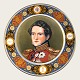 Bing & Grøndahl, King collection, King plate, King Christian VIII, 23cm in diameter, Design Ivan ...