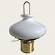 Brass lamp, oil lamp converted to electricity, G.V. Harnisch efft. 6362, 39cm high, 12cm in ...