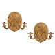 Pair of Rococo style blakers of painted and gilt metalSweden circa 1880Size: 40x29cm. D from ...