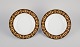 Versage for Rosenthal, two deep Barocco porcelain plates.Late 20 th. c.In perfect ...