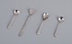 A set of four 
Scandinavian 
salt spoons in 
silver.
19th century.
Marked.
In excellent 
...