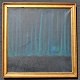 Hansen, Ernst (1892 - 1968) Denmark: Northern Lights, Greenland. Oil on canvas. 63 x 63 cm. ...