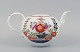 Meissen, antique teapot with colorful floral decorations and gold.19th century.Hand painted ...