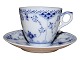 Royal 
Copenhagen Blue 
Fluted Half 
Lace, small 
coffee cup with 
matching 
saucer.
Decoration ...