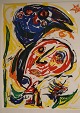 "Phoenix" Color lithography limited #120 of #250 Signed Carl-Henning Pedersen 2004 Ca 87 x 67 cm ...