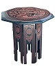 Small octagonal Burmese tea table / Chai Table (Myanmar). Lacquer work. The table's frame is ...