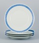 Royal 
Copenhagen Blue 
Fan, four 
dinner plates.
1969-74.
Designed by 
Arnold Krog in 
...