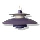 Poul Henningsen PH5 pendant lamp withoriginal purple lacquered metal shades. Dimensions: Ø 50 ...