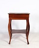 Side table / Sewing table with folding table top with shelf below made in mahogany from around ...