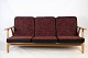 3-person sofa, Model GE 240/ 3, designed by Hans J. Wegner in oak with black and reddish ...