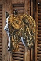 Decorative old 
French "horse 
head" in zinc 
with a super 
fine patina and 
remnants of old 
gold ...