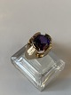 Gold ladies' ring with purple stone #14 caratStamped 585 KLStreet 53Goldsmith: K.L. ...