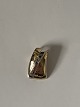 Stylish pendant in #14 carat gold with brilliantStamp: 585Goldsmith: J.A.S. 1905-1937 J.M.Å. ...