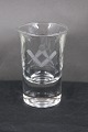 Danish Masonic 
glass or 
Freemason 
glass, schnapps 
glas engraved 
with freemason 
symbols on an 
...