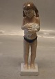 5653 RC Girl with Rabbit Sterett Kelsey 16 cm Royal Copenhagen In mint and nice condition
