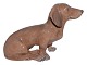 Extra large and rare Royal Copenhagen dog figurine, dachshund.The factory mark tells, that ...
