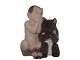 Rare Royal Copenhagen figurine, Faun with bear cup.The factory mark tells, that this was ...