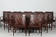 Kai Lyngfeldt LarsenSet of 14 conference chairs made ofrosewood and genuine brown leather ...
